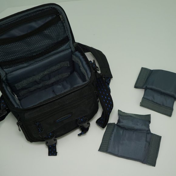 Samsonite Camcorder/Camera Bag Black/Blue #817BK - Picture 8 of 9